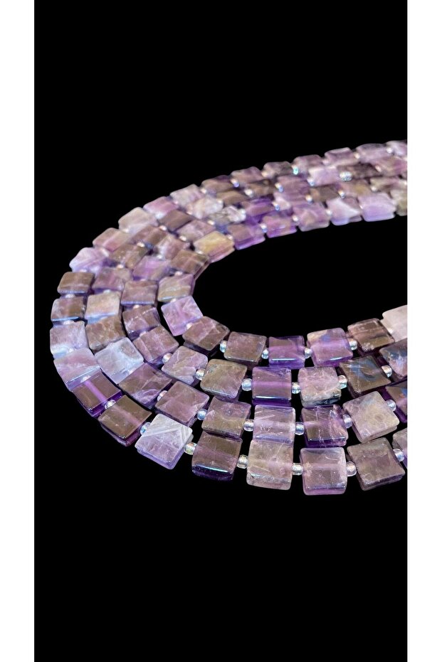 10 mm Channel Amethyst Stone String