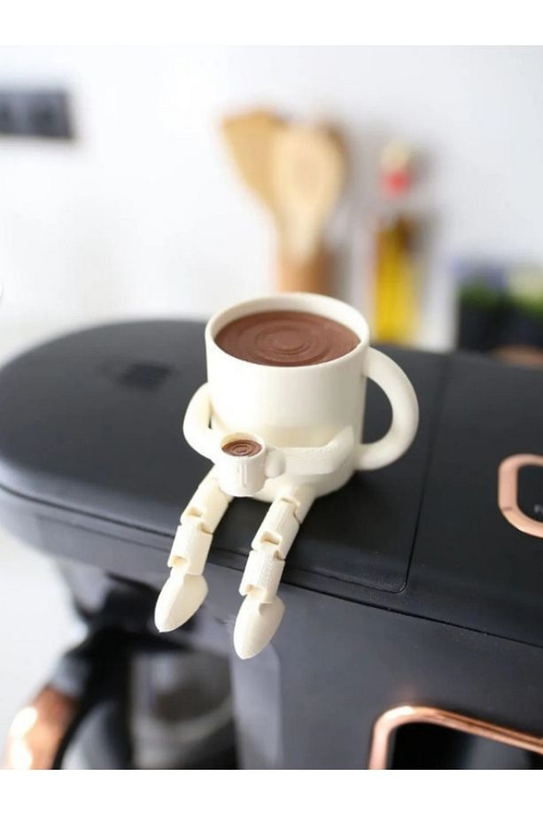 6'lı Ayaklı Kahve Seti - Moka Pot - Kahve Tanesi - Çaydanlık - Cezve - Kahve Bardağı - Bardak - 3