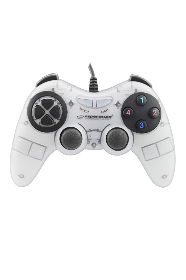 EGG105W Fighter Controller, with vibration, PC, White - 3