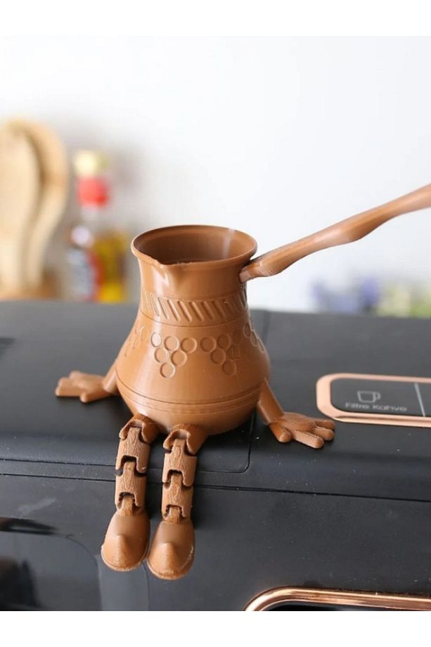 6'lı Ayaklı Kahve Seti - Moka Pot - Kahve Tanesi - Çaydanlık - Cezve - Kahve Bardağı - Bardak - 7