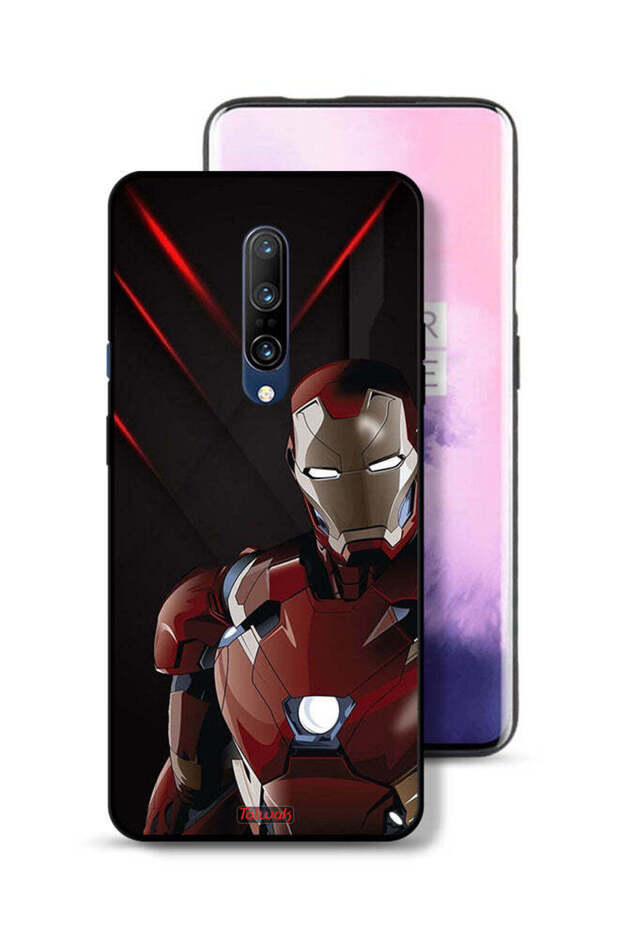 غطاء حماية لهاتف OnePlus 7 Pro بتصميم الرجل الحديدي