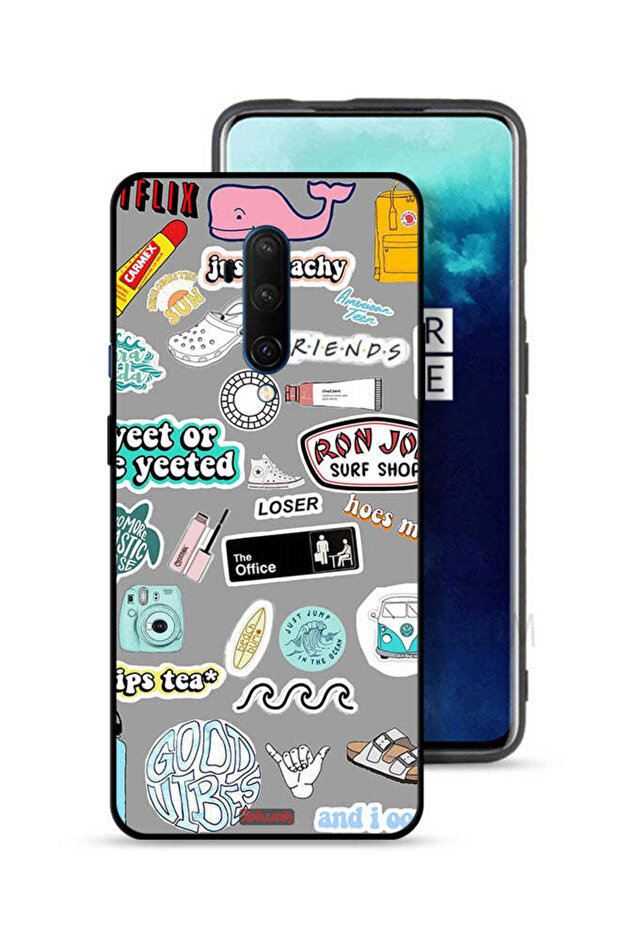OnePlus 7T Pro Protective Case Cover Good Vibes Stickers
