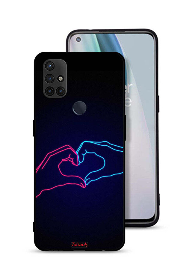 غطاء حماية لهاتف OnePlus Nord N10 5G بتصميم يد مؤثرة تصنع القلب