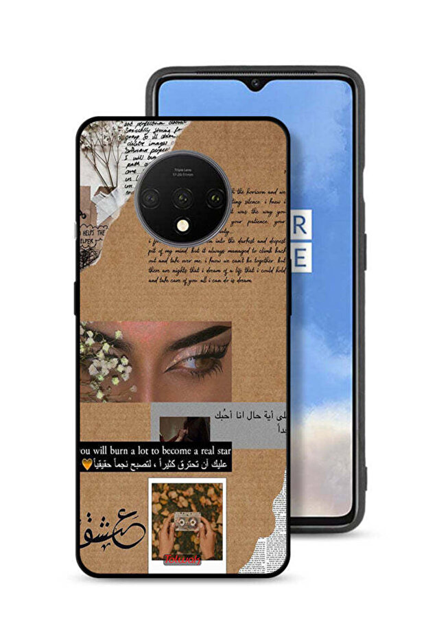 OnePlus 7T Protective Case Cover Arabic Quote You Will Burn A Lot To Become A Real Star
