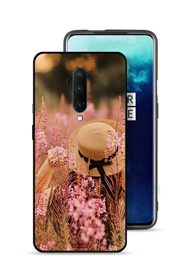 OnePlus 7T Pro Protective Case Cover Hat Girl In Flowers