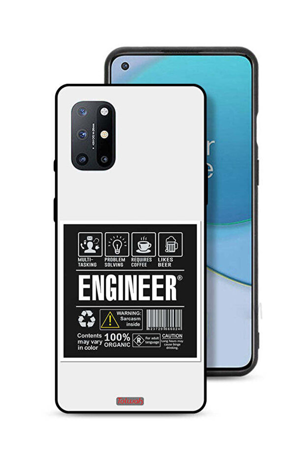 غطاء حماية لهاتف OnePlus 8T 5G، ملصق مهندس