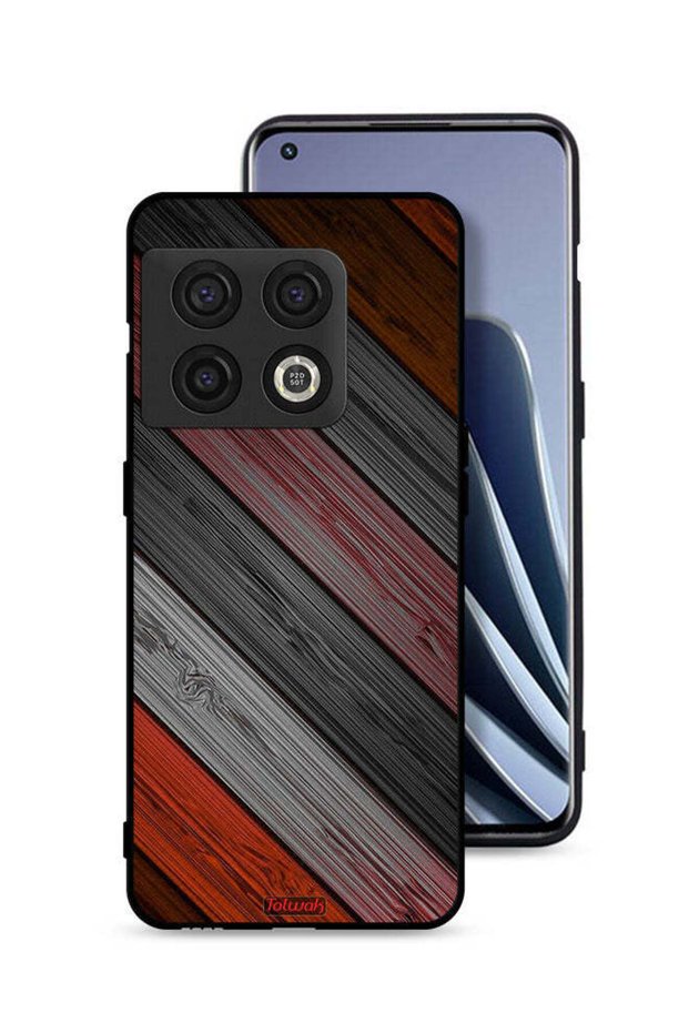 غطاء حماية لهاتف OnePlus 10 Pro 5G بنمط خشبي ملون