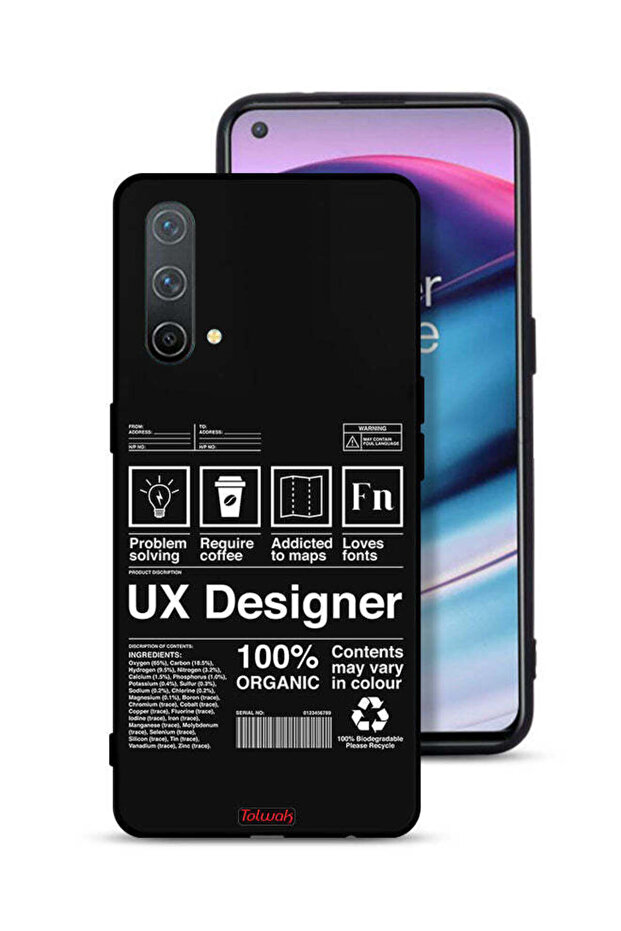 غطاء حماية لهاتف OnePlus Nord CE 5G، ملصق مصمم تجربة المستخدم