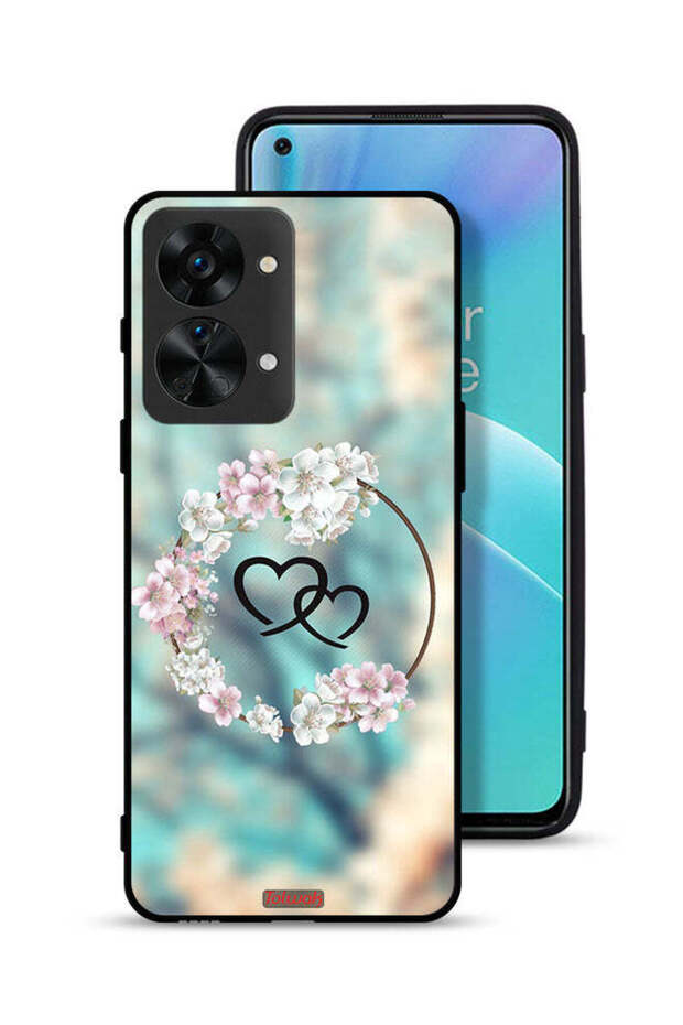 OnePlus Nord 2T 5G Protective Case Cover Hearts In Ring Art