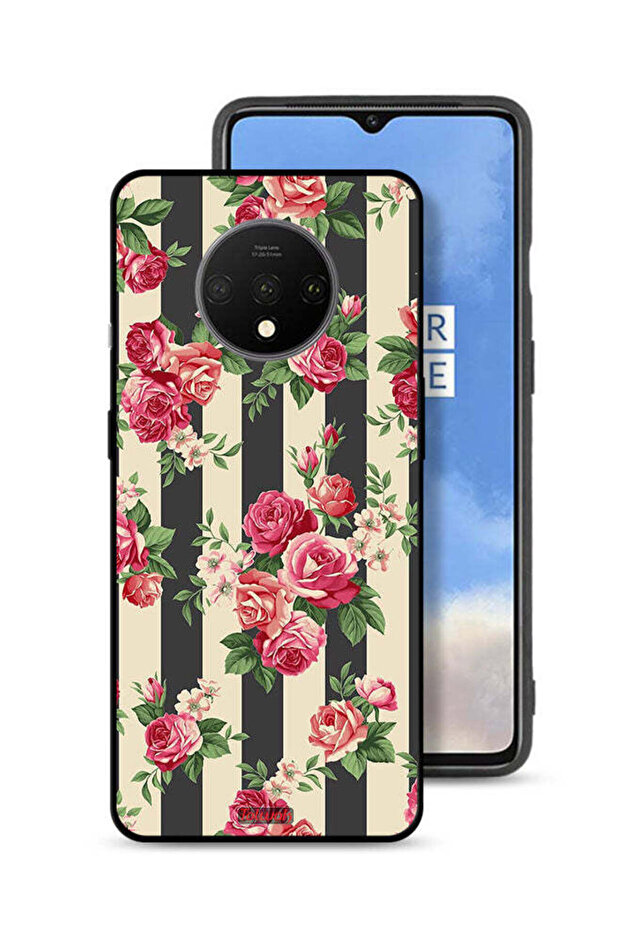 OnePlus 7T Protective Case Cover Roses Pattern
