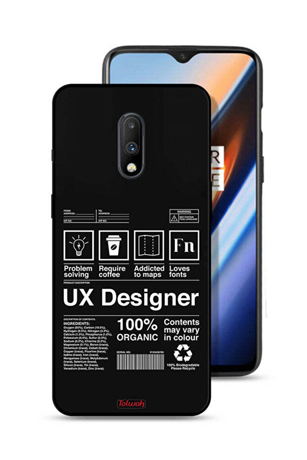 OnePlus 7 Protective Case Cover Ux Designer Sticker