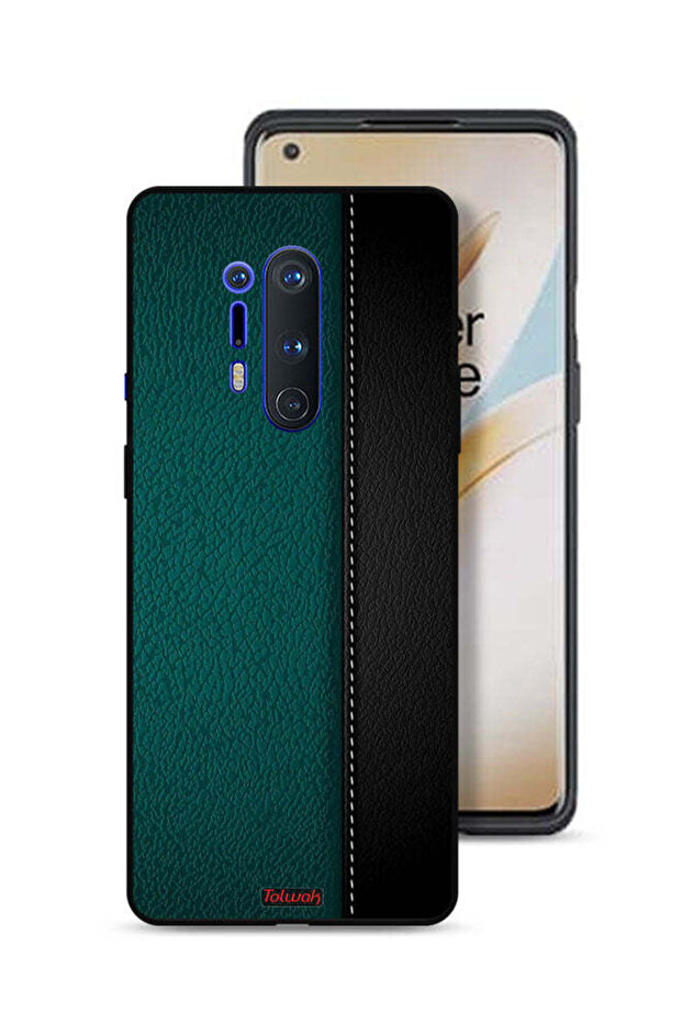 غطاء حماية جلدي بنمط لهاتف OnePlus 8 Pro - 1
