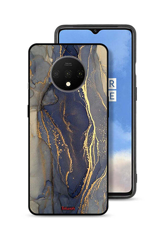 غطاء حماية لهاتف OnePlus 7T بنمط رخامي لامع
