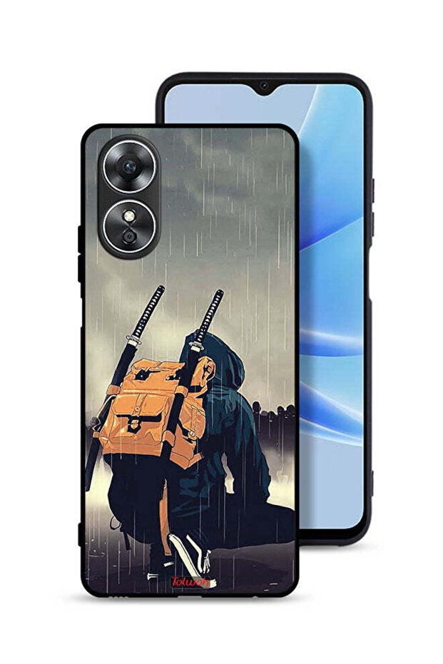 غطاء حماية Oppo A17 بتصميم سيف ساموراي رقمي