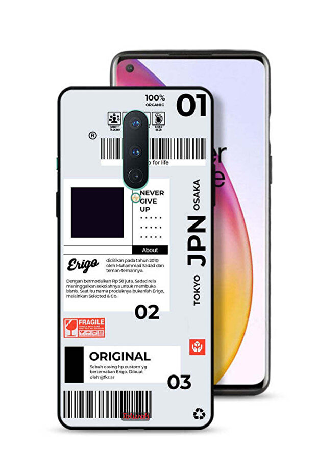 غطاء حماية لجهاز OnePlus 8 - ملصق ياباني