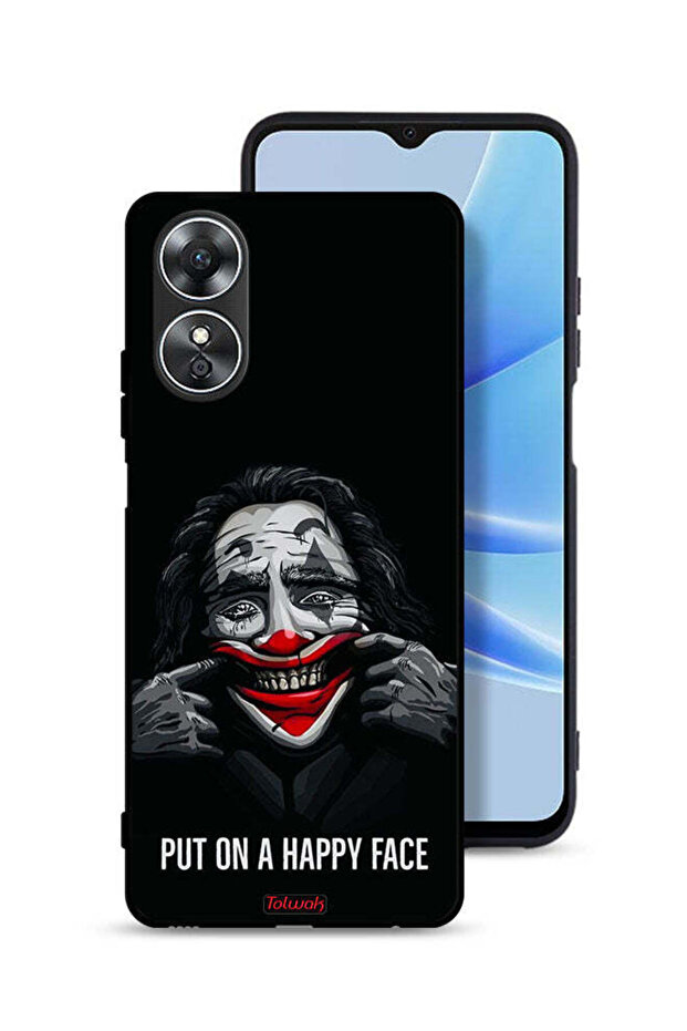 غطاء حماية لهاتف Oppo A17 بوجه سعيد