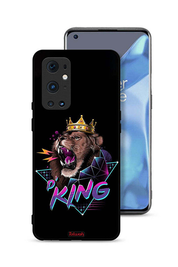 غطاء حماية لهاتف OnePlus 9 Pro 5G برسومات الأسد الملك