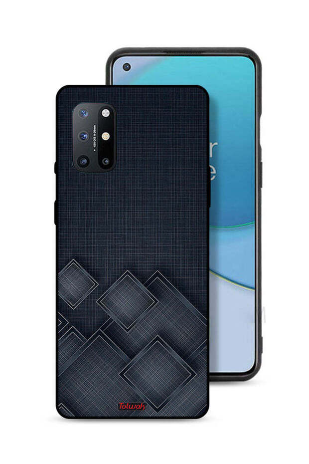 غطاء حماية لهاتف OnePlus 8T 5G بنقشة مربعات على القماش