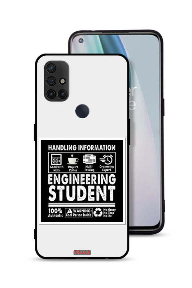 غطاء حماية لهاتف OnePlus Nord N10 5G، ملصق طالب هندسة