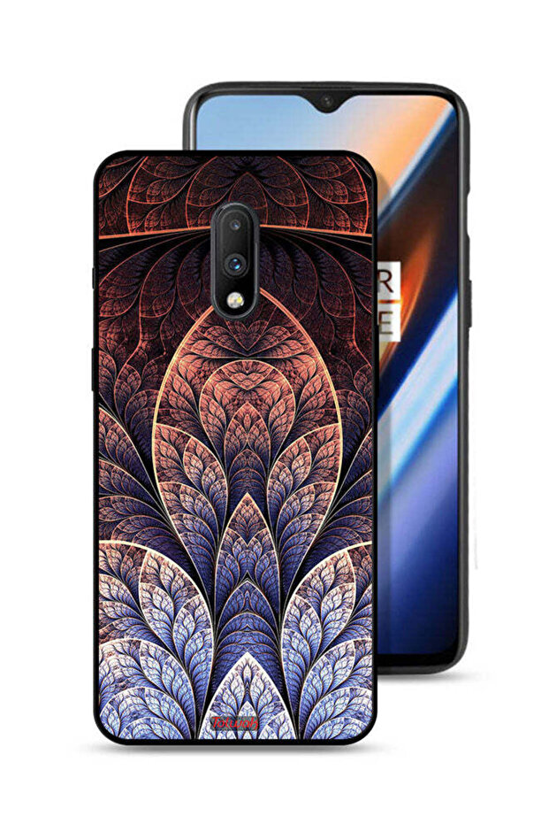 غطاء حماية لهاتف OnePlus 7 بتصميم زهور كسورية تجريدية