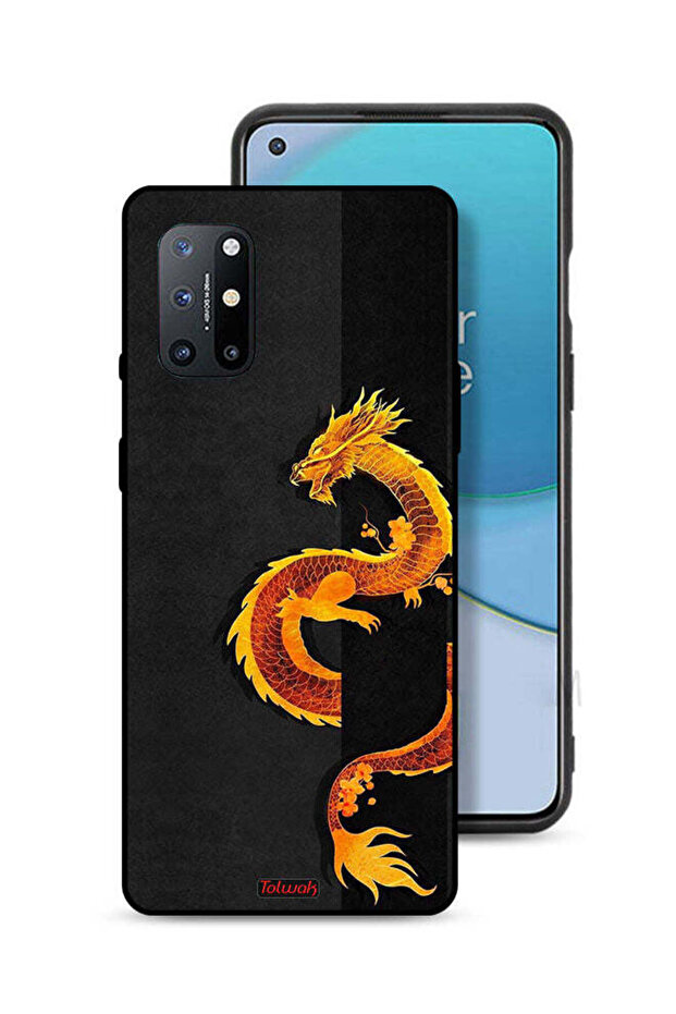 غطاء حماية لهاتف OnePlus 8T Plus 5G برسومات فن التنين