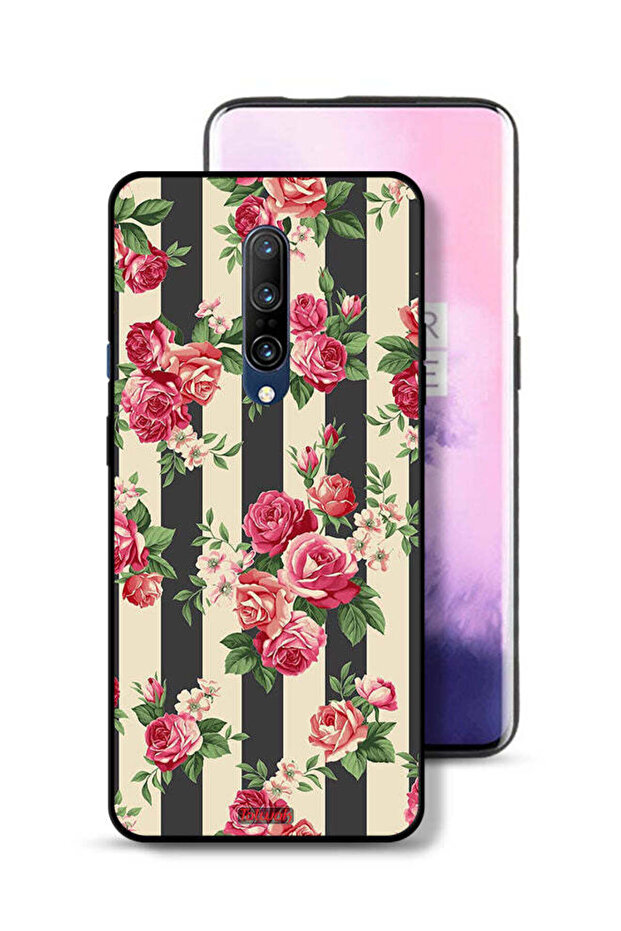غطاء حماية لهاتف OnePlus 7 Pro بنقشة الورود - 1