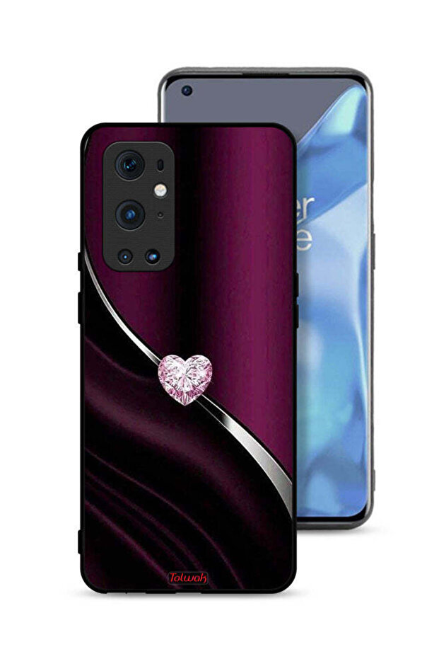 غطاء حماية لهاتف OnePlus 9 Pro 5G بتصميم قلب ماسي