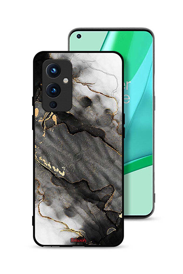 غطاء حماية لهاتف OnePlus 9 5G بلون رخامي لامع