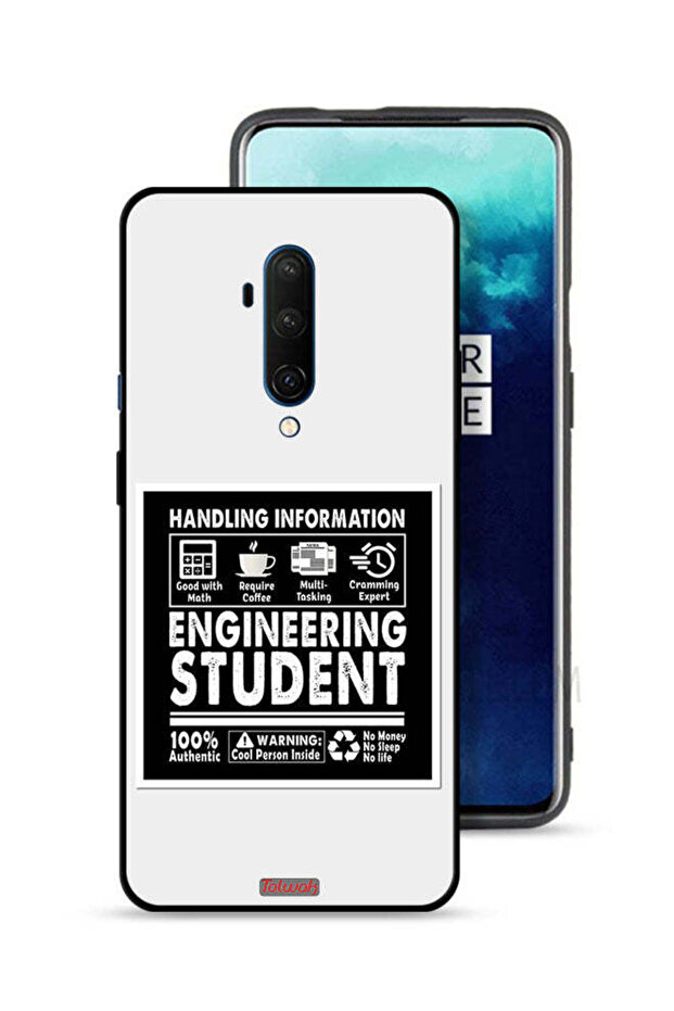 غطاء حماية لهاتف OnePlus 7T Pro - ملصق طالب هندسة