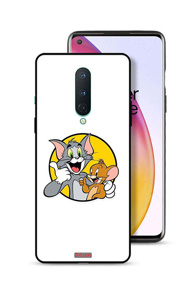 غطاء حماية لهاتف OnePlus 8 بتصميم توم وجيري