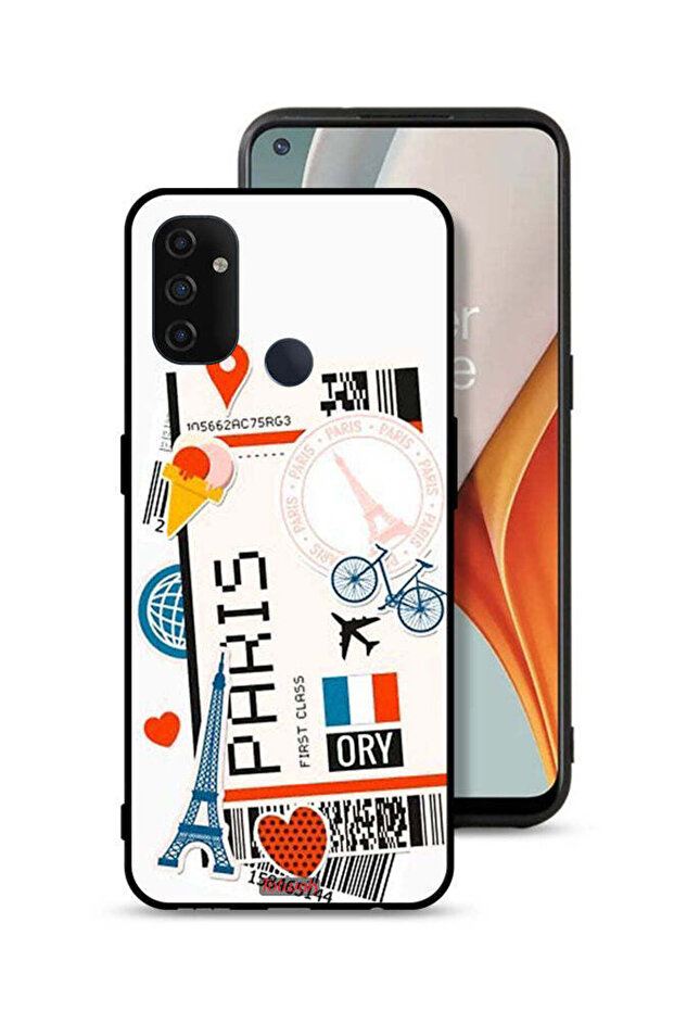 غطاء حماية لجهاز OnePlus Nord N100 بملصق باريس