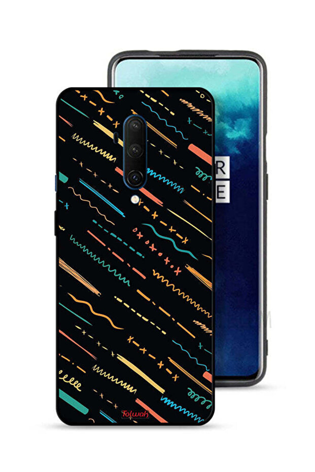OnePlus 7T Pro Protective Case Cover X Lines Abstract Pattern