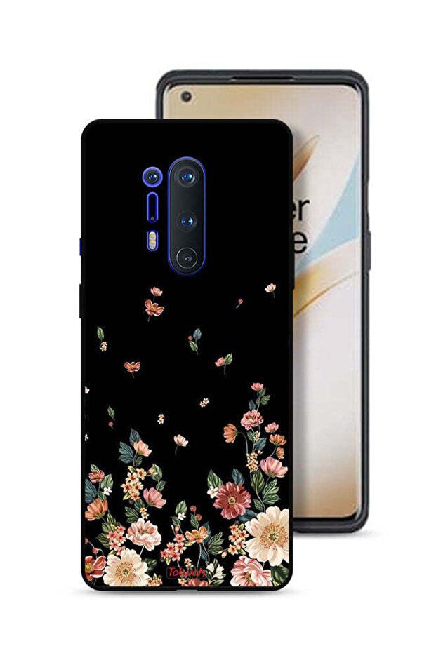 غطاء حماية لهاتف OnePlus 8 Pro مع زهور صغيرة في الأسفل