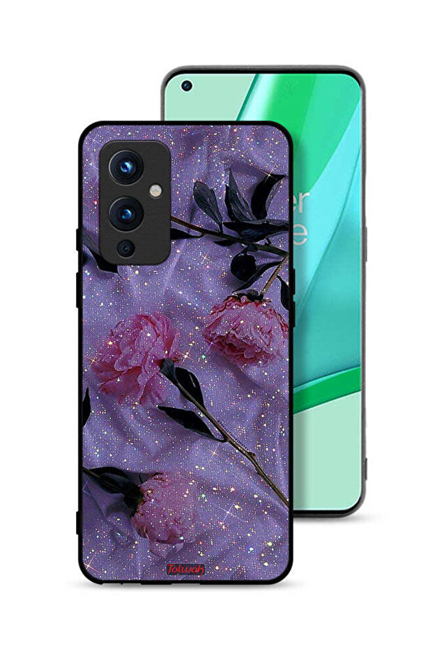 غطاء حماية لهاتف OnePlus 9 5G بنقشة ورود لامعة