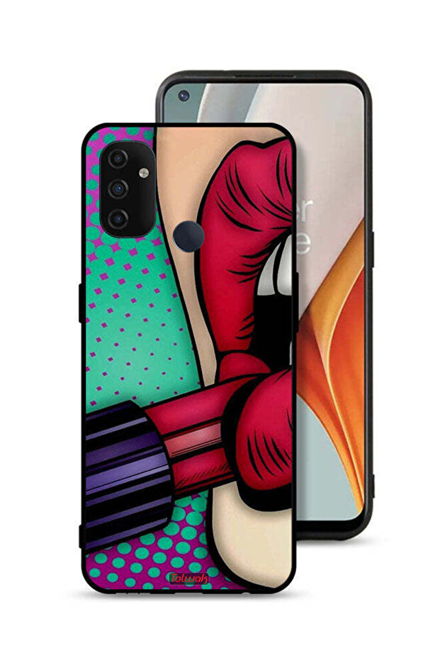 غطاء حماية لجهاز OnePlus Nord N100 بلون أحمر الشفاه