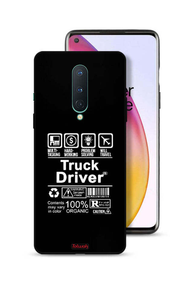 غطاء حماية لهاتف OnePlus 8 - ملصق سائق شاحنة