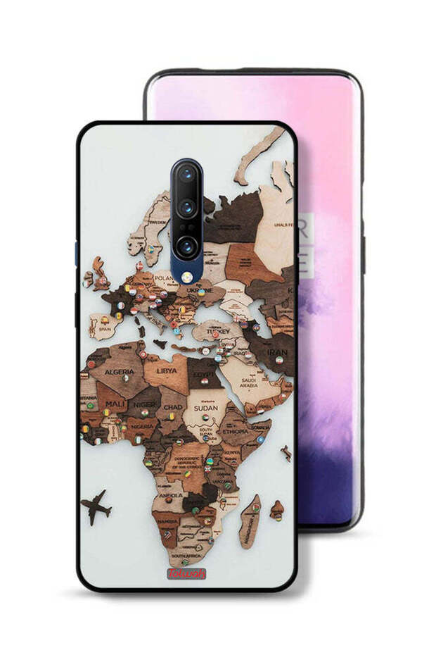 OnePlus 7 Pro Protective Case Cover World Map Art