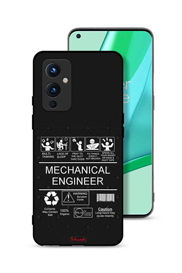 غطاء حماية لهاتف OnePlus 9 5G، ملصق مهندس ميكانيكي
