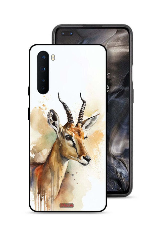غطاء حماية لهاتف OnePlus Nord بتصميم فن تجريدي للغزلان