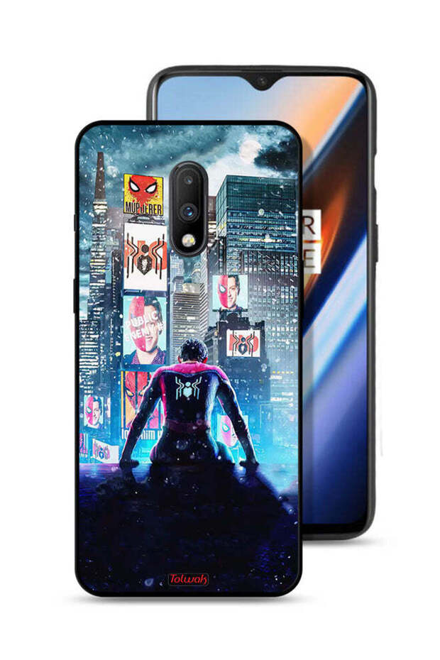 غطاء حماية لهاتف OnePlus 7 بتصميم سبايدر مان