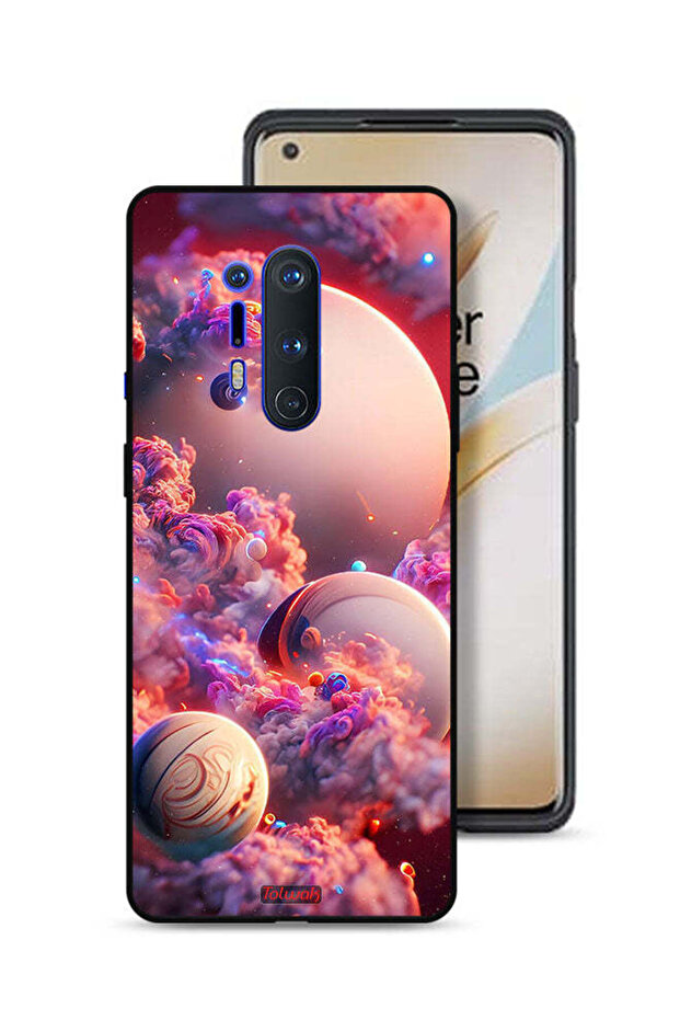 غطاء حماية لهاتف OnePlus 8 Pro بتصميم غيوم وفن تجريدي