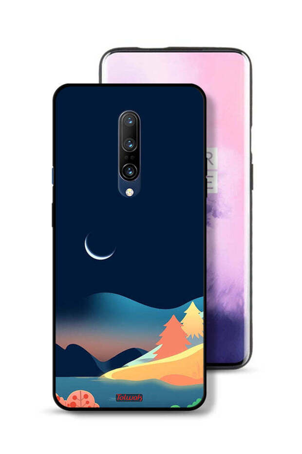 غطاء حماية لهاتف OnePlus 7 Pro برسومات تجريدية للقمر