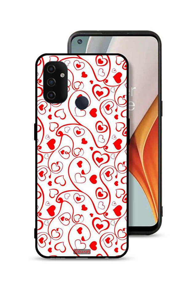 غطاء حماية لهاتف OnePlus Nord N100 بنقشة قلوب
