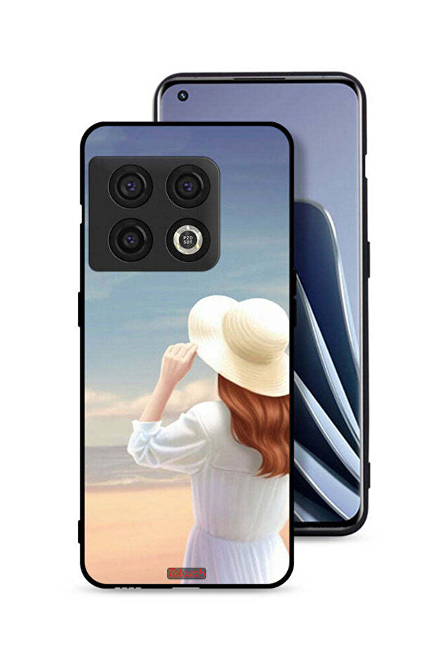 غطاء حماية لهاتف OnePlus 10 Pro 5G بطبعة فتاة قبعة واقفة