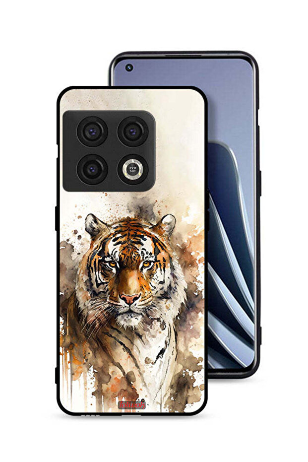 غطاء حماية لهاتف OnePlus 10 Pro 5G بنقشة فن تجريدي من جلد الفهد