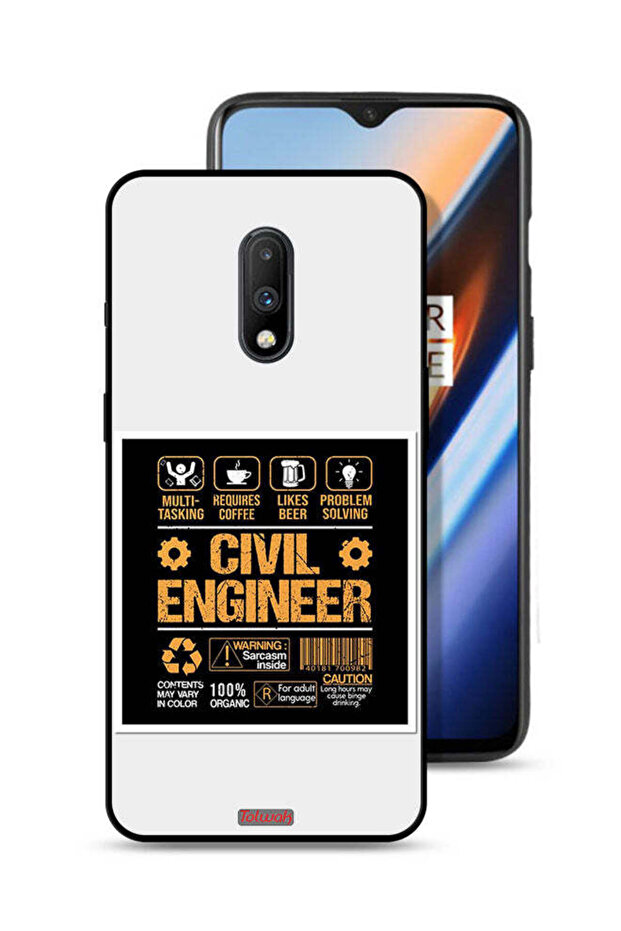 OnePlus 7 Protective Case Cover Civil Engineer Sticker