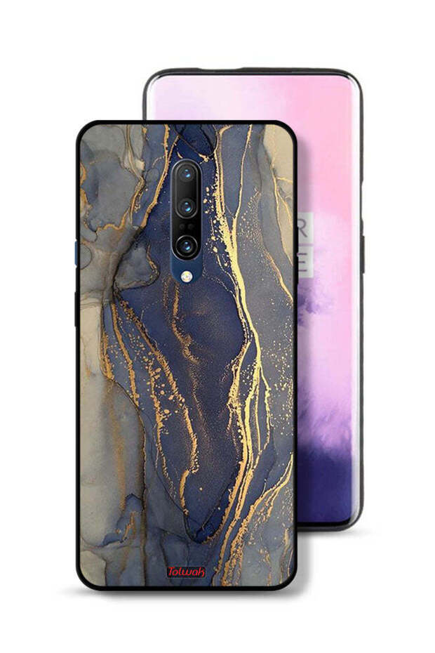 غطاء حماية لهاتف OnePlus 7 Pro بنمط رخامي لامع