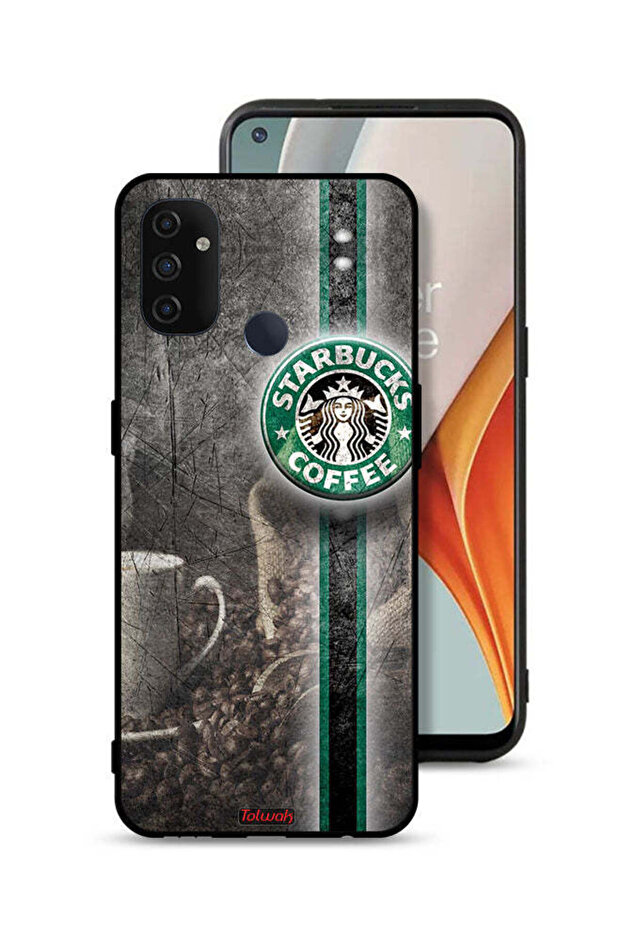 غطاء حماية لهاتف OnePlus Nord N100 بفن القهوة