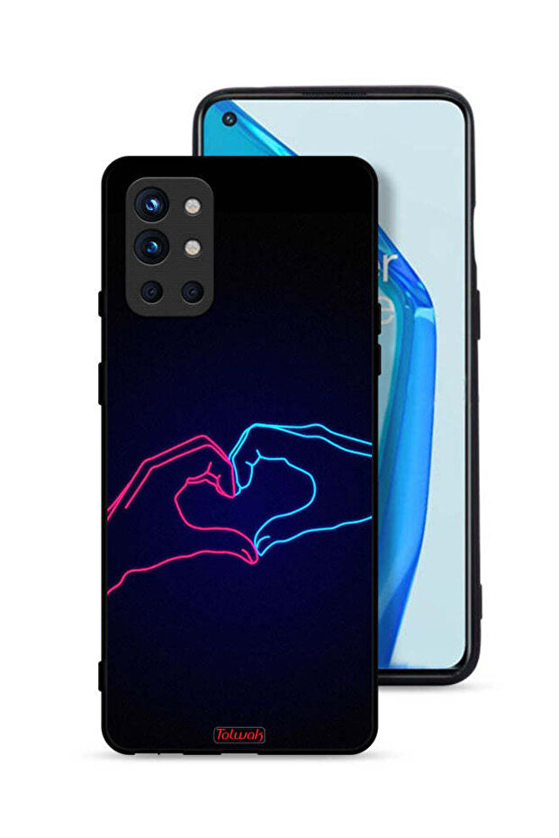 OnePlus 9R 5G Protective Case Cover Touching Hand Making Heart
