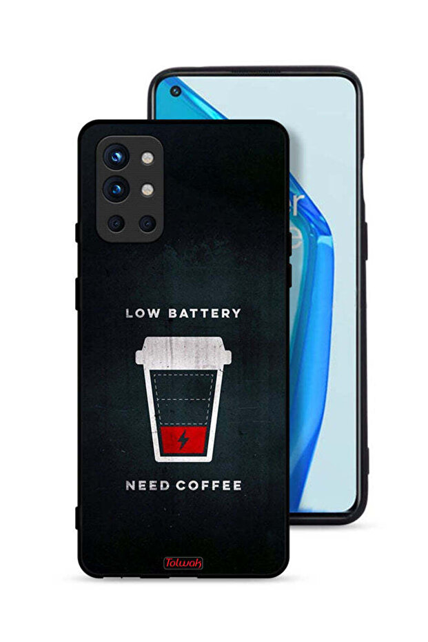 غطاء حماية لهاتف OnePlus 9R 5G - بطارية منخفضة - يحتاج إلى قهوة